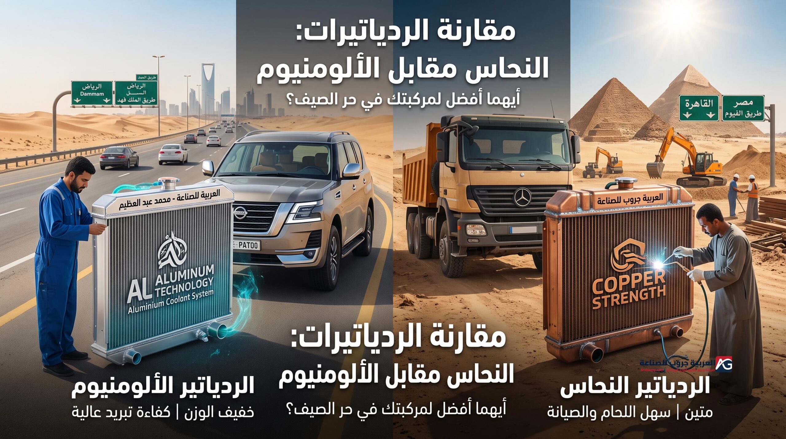 أيهما أفضل لسيارتك أو شاحنتك في الأجواء الحارة: الردياتير النحاس أم الألومنيوم